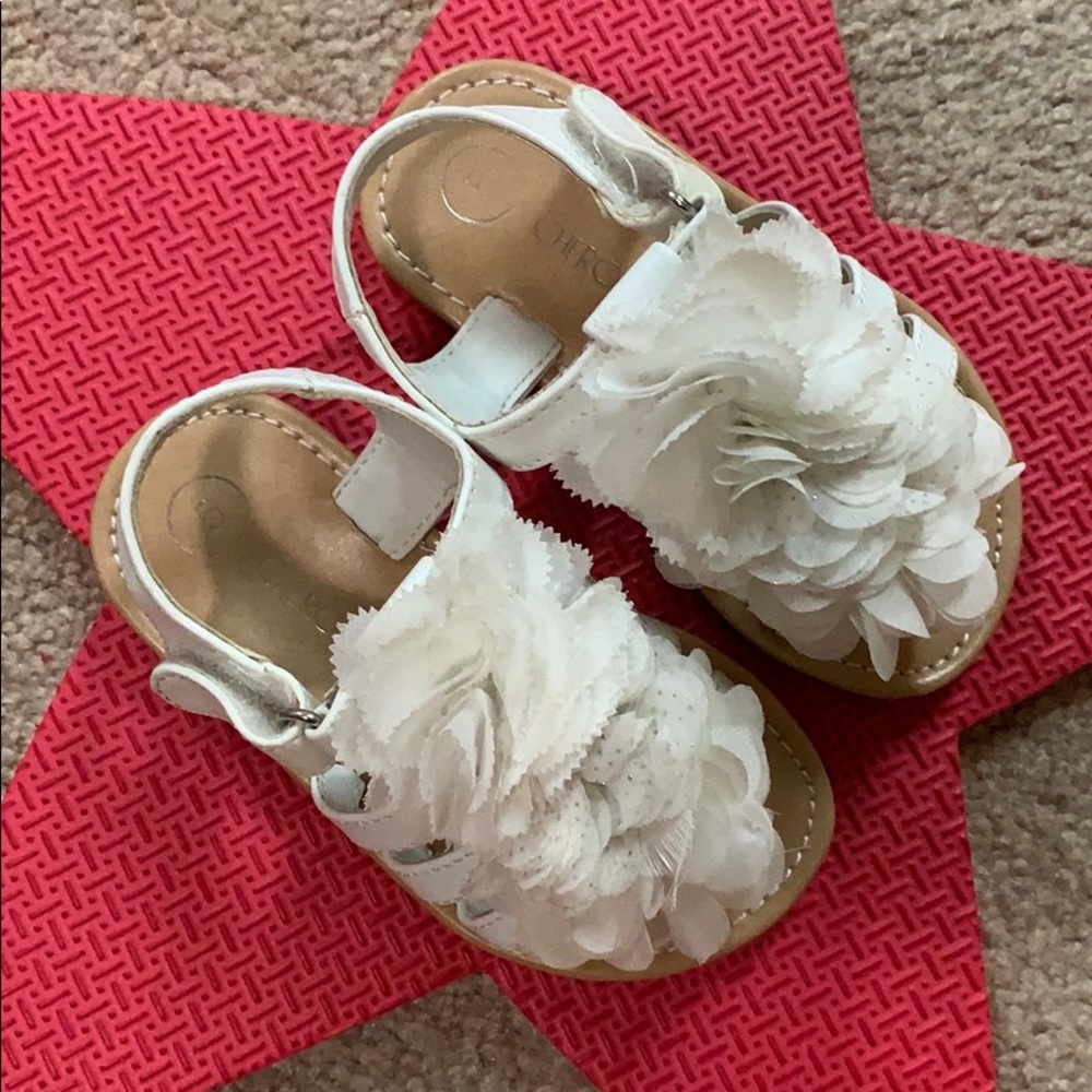 Toddler Chiffon Flower Sandal sz5